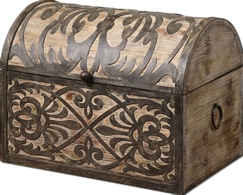 rustic metal storage boxes|rustic wooden box with lid.